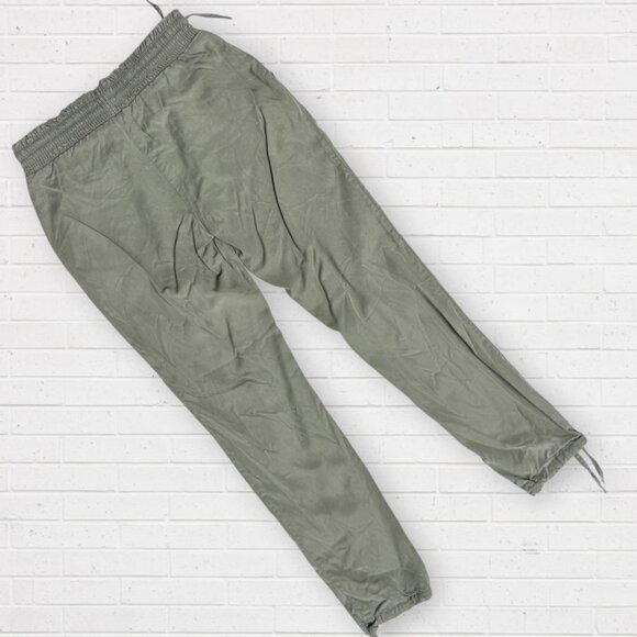 CARVE DESIGNS Sage Olive Green Tencel Drawstring Elastic Waist Jogger Pants 2 - Picture 4 of 5